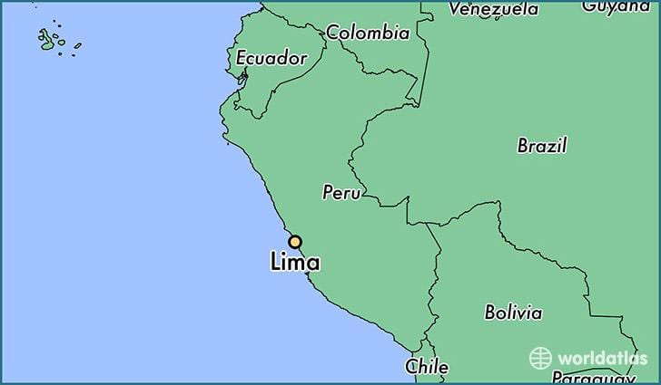 Lima პერუ მსოფლიო რუკა