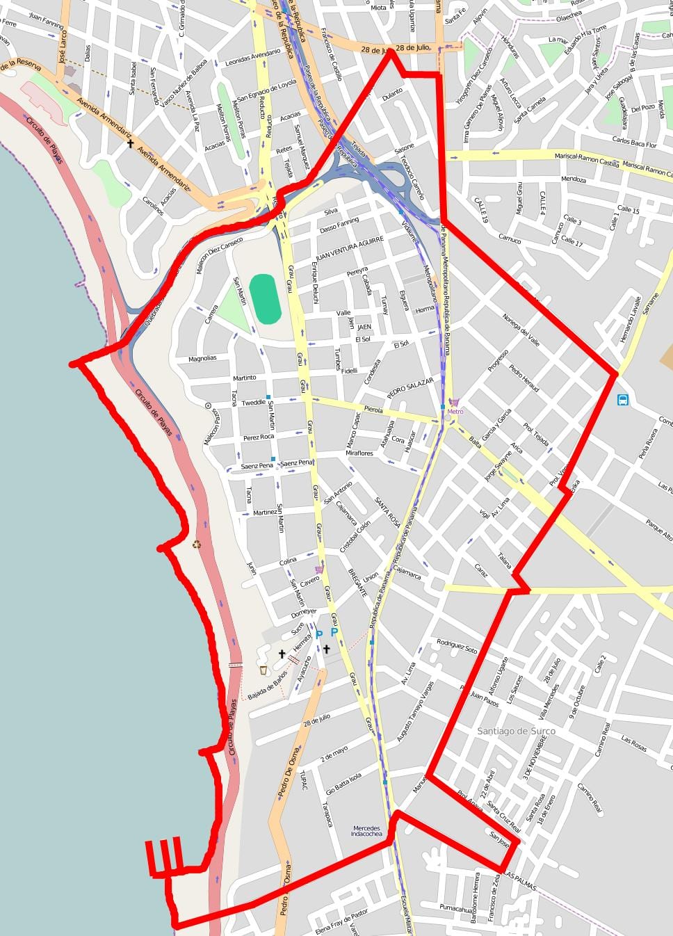 რუკა barranco Lima