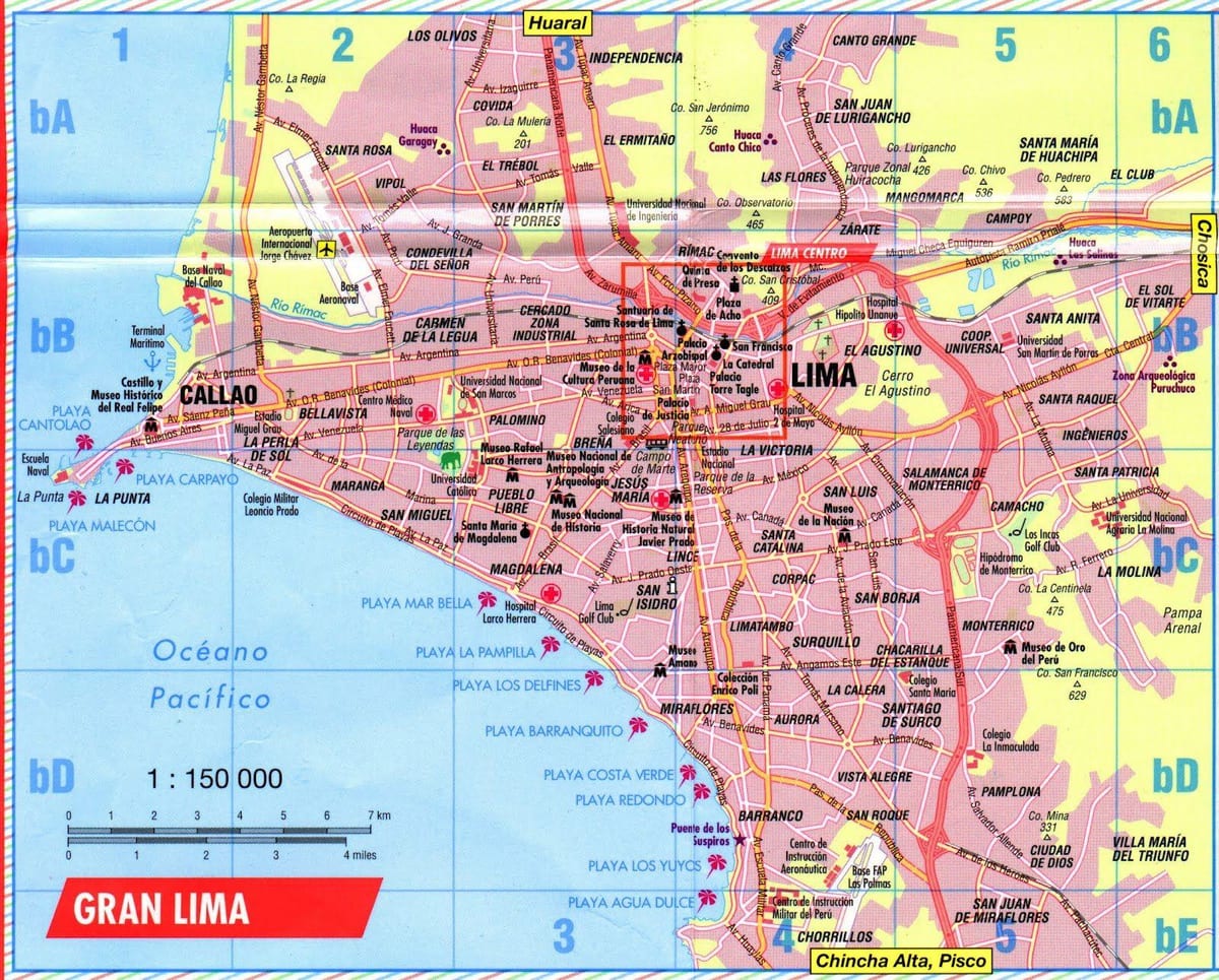 რუკა Lima hop წლის hop off ავტობუსი